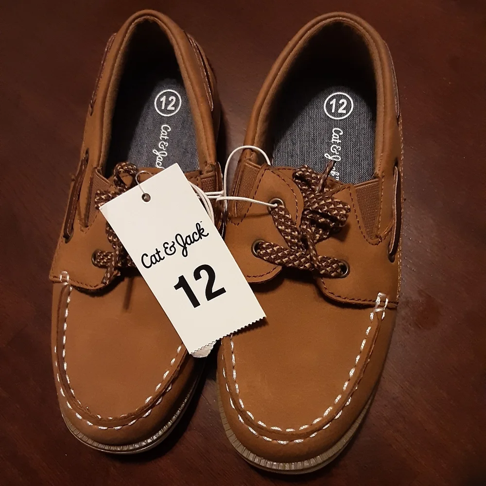 Cat & Jack Brown Kids Moccasins Size 12